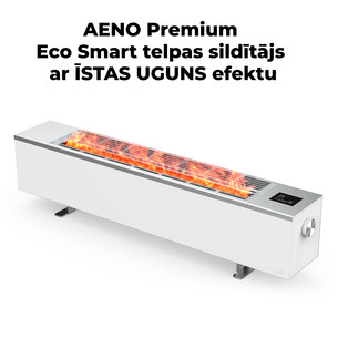Aeno, 2000 Вт, белый - Обогреватель с эффектом камина Premium Eco Smart