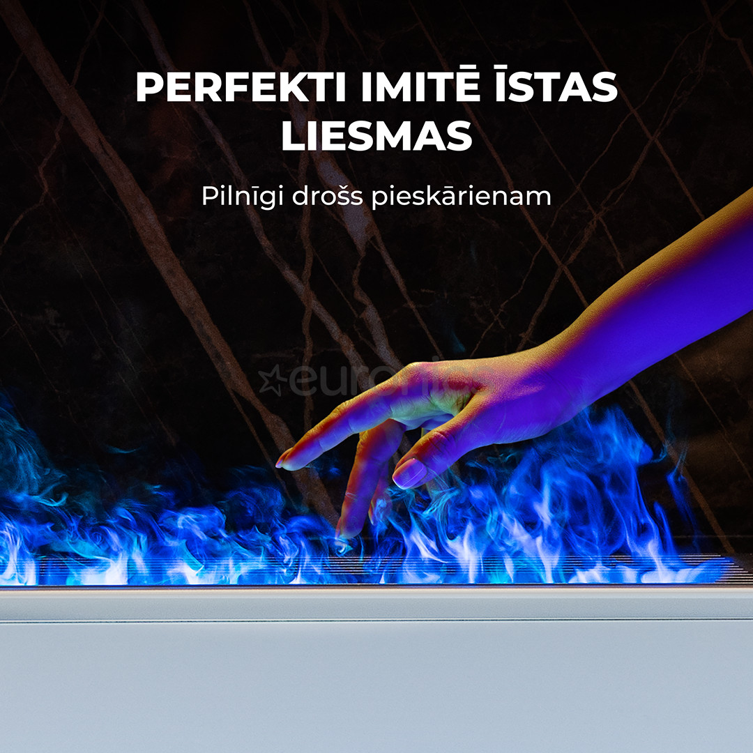 Aeno, 2000 Вт, белый - Обогреватель с эффектом камина Premium Eco Smart
