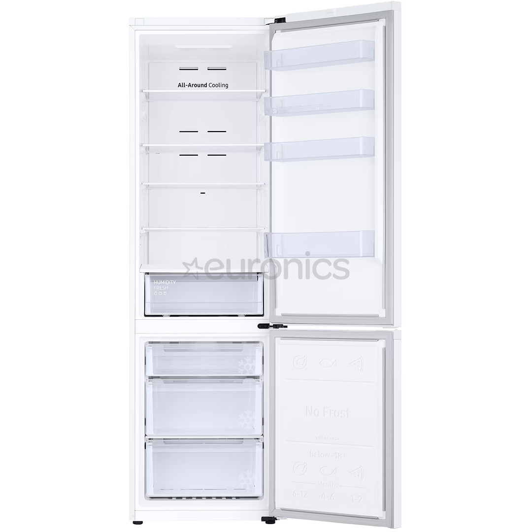 Samsung, NoFrost, 390 L, augstums 203 cm, balta - Ledusskapis