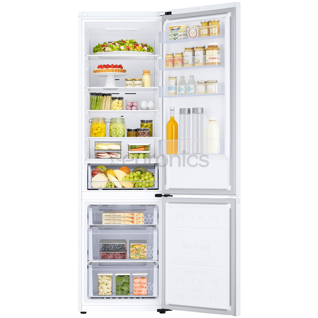 Samsung, NoFrost, 390 L, augstums 203 cm, balta - Ledusskapis