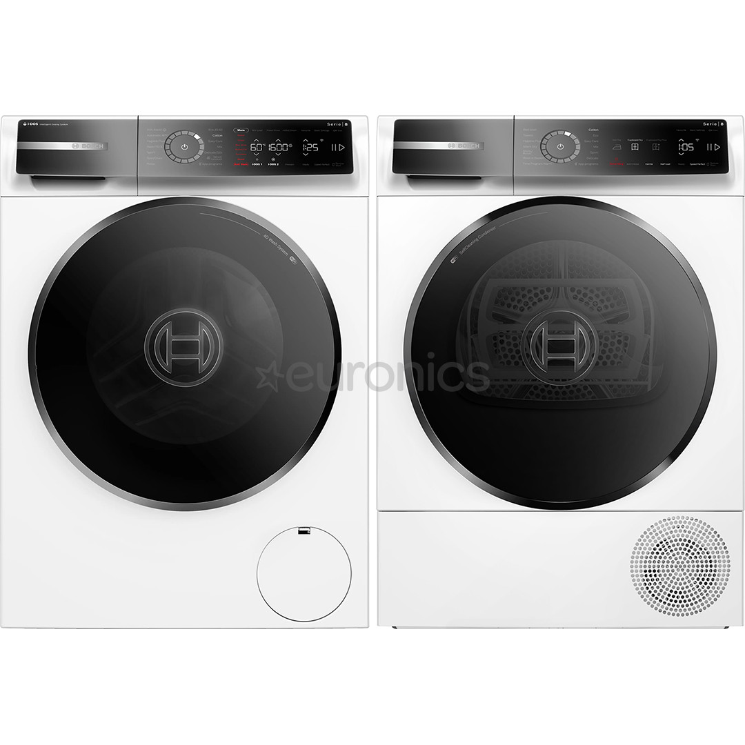 Bosch, 11 kg + 9 kg - Washing machine + Clothes dryer