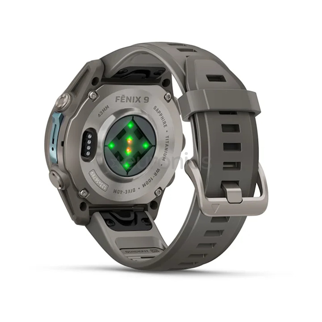Garmin Fenix 9, 43 mm, titanium, grey - Sports watch