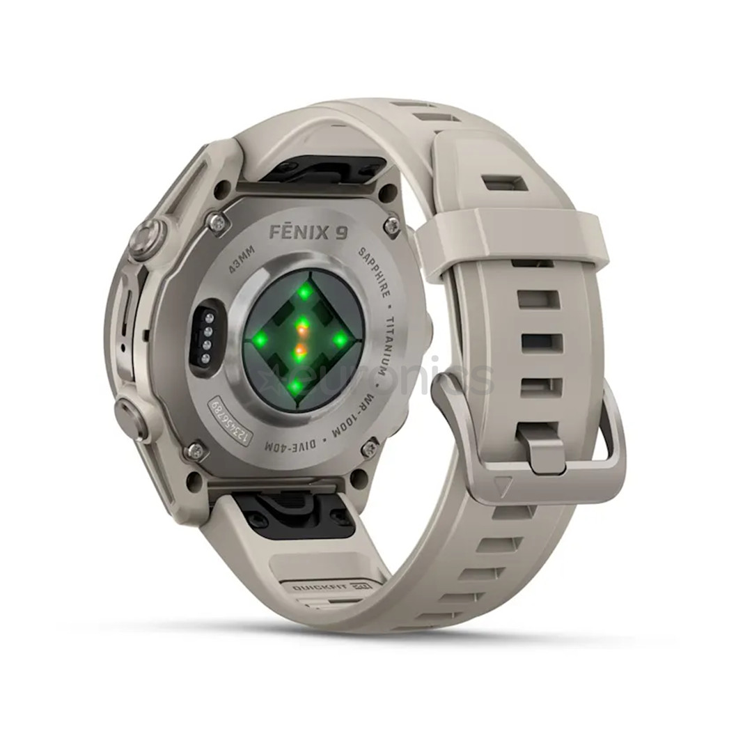 Garmin Fenix 9, 43 mm, titanium, fog grey - Sports watch