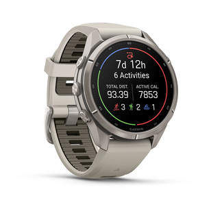 Garmin Fenix 9 Pro, 43 mm, LTE, titanium, fog grey / dark sandstone - Sports watch