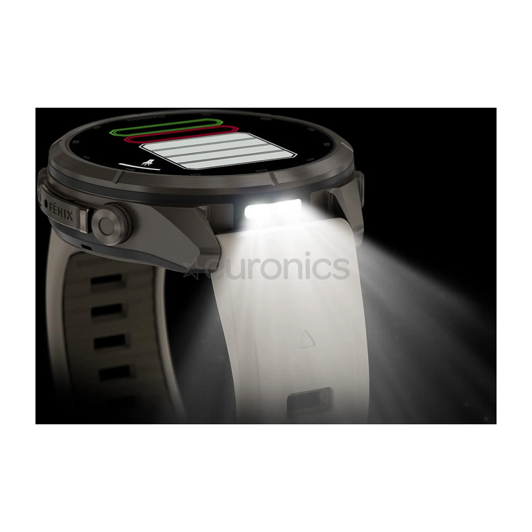 Garmin Fenix 9 Pro, 43 mm, LTE, titanium, fog grey / dark sandstone - Sports watch