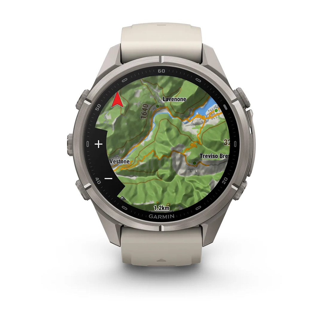Garmin Fenix 9 Pro, 43 mm, LTE, titanium, fog grey / dark sandstone - Sports watch