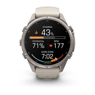 Garmin Fenix 9 Pro, 43 mm, LTE, titanium, fog grey / dark sandstone - Sports watch