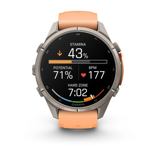 Garmin Fenix 9 Pro, 43 mm, LTE, titanium, shell pink / autumn orange - Sports watch