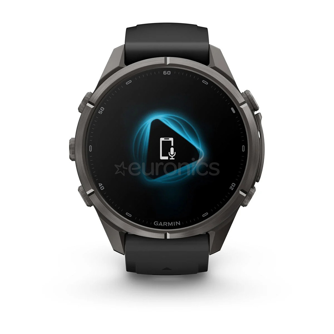 Garmin Fenix 9 Pro, 43 mm, black titanium, black / pebble grey - Sports watch