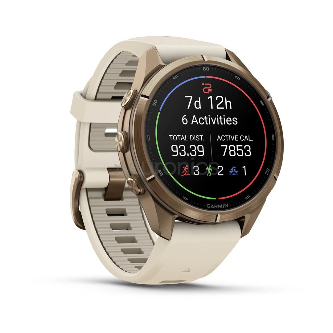 Garmin Fenix 9 Pro, 43 mm, LTE, gold titanium, cream / french grey - Sports watch