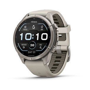 Garmin Fenix 9 Pro, 43 mm, titanium, fog grey / dark sandstone - Sports watch 010-04335-86