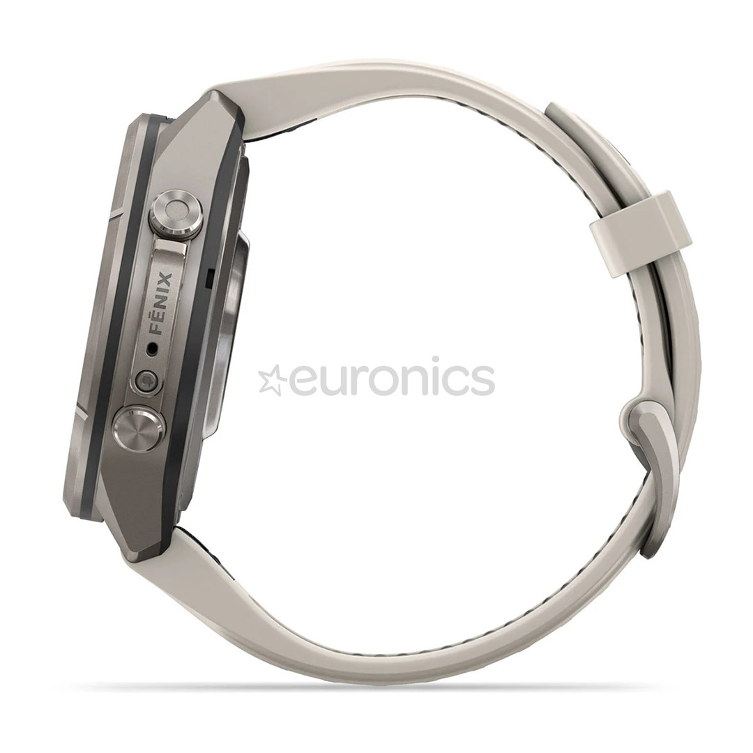 Garmin Fenix 9 Pro, 43 mm, titanium, fog grey / dark sandstone - Sports watch