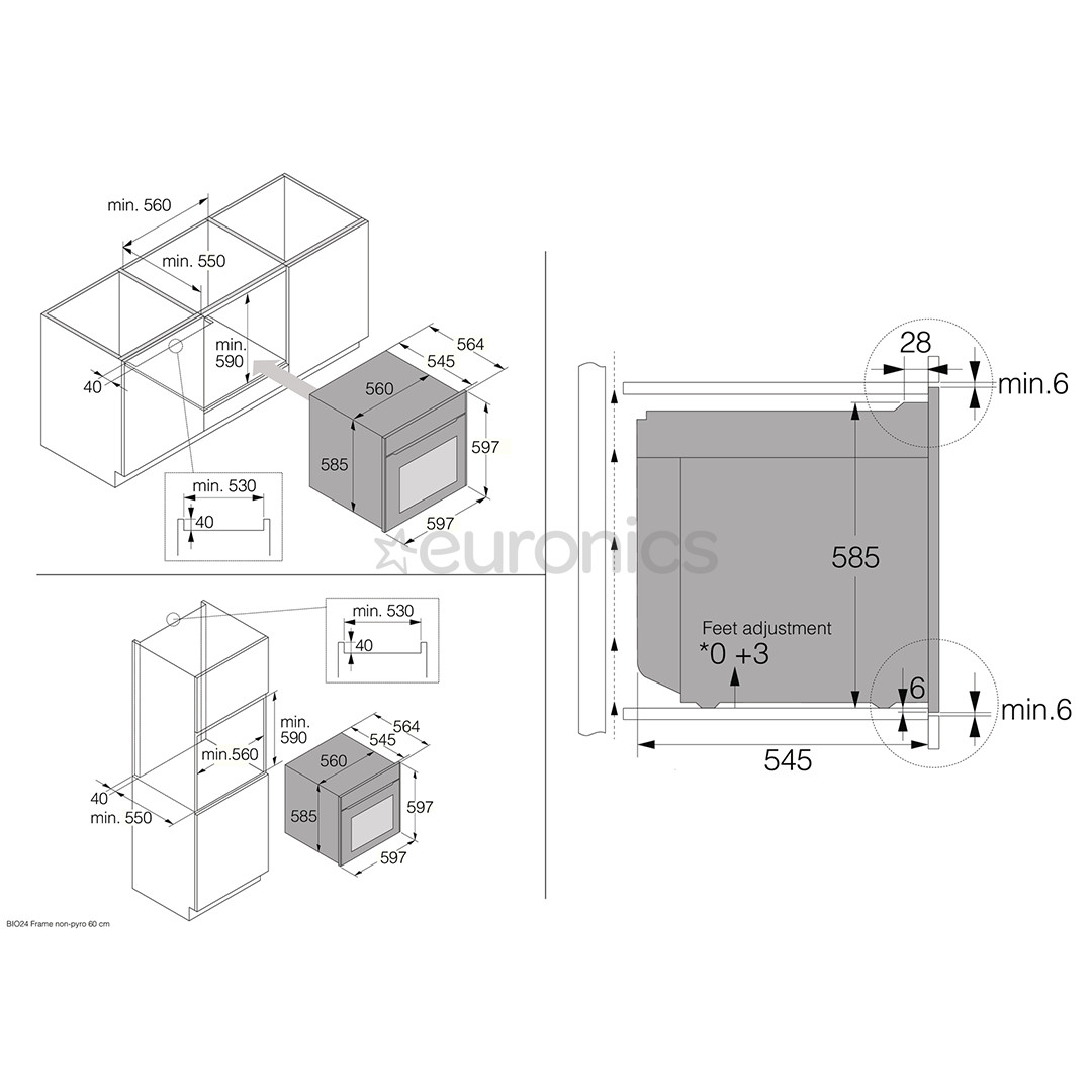 Asko, 68 L, black/grey - Built-in steam oven
