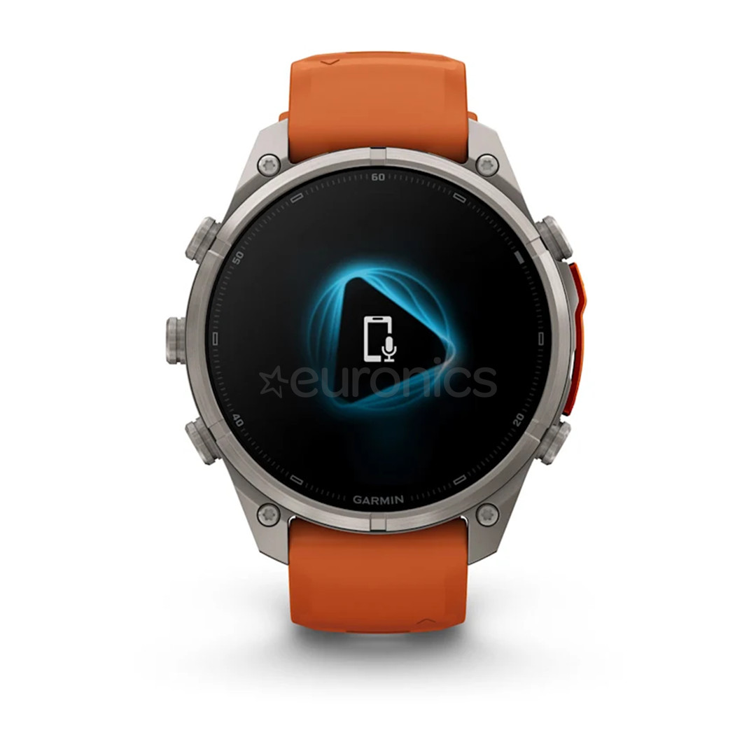 Garmin Fenix 9 Pro, 47 mm, inReach, titāna, pelēka/oranža - Viedpulkstenis