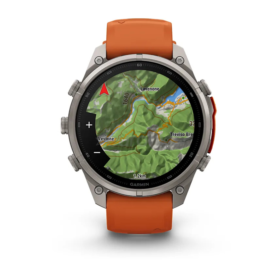 Garmin Fenix 9 Pro, 47 mm, inReach, titāna, pelēka/oranža - Viedpulkstenis