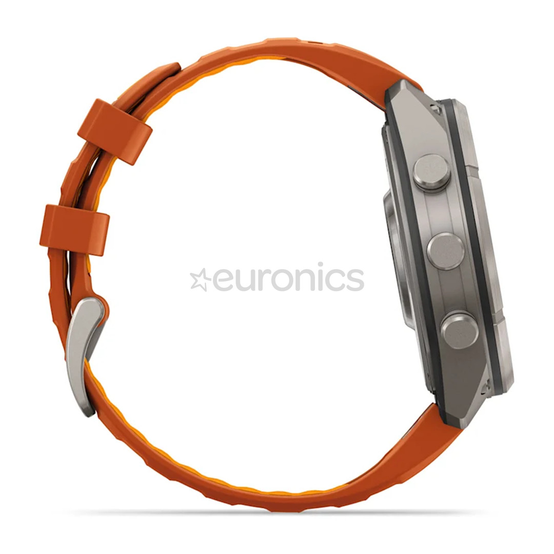 Garmin Fenix 9 Pro, 47 mm, inReach, titāna, pelēka/oranža - Viedpulkstenis