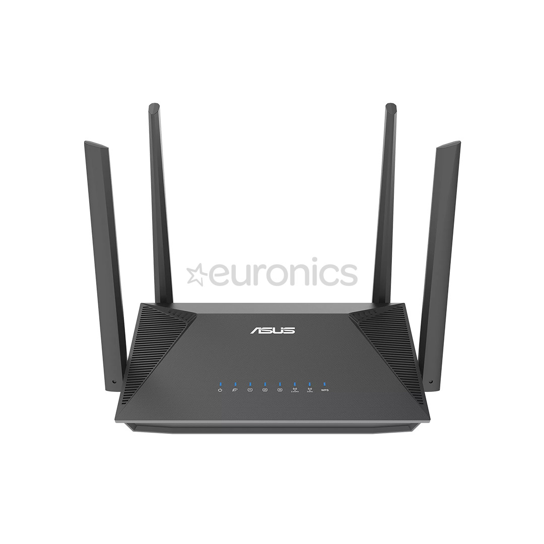 ASUS RT-AX52 (AX1800), Wi-Fi 6, melna - Bezvadu rūteris