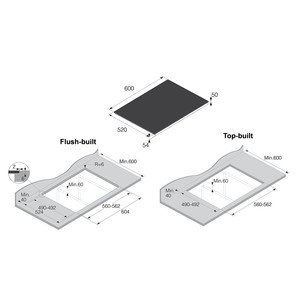 Asko, frameless, width 60 cm, black - Built-in induction hob