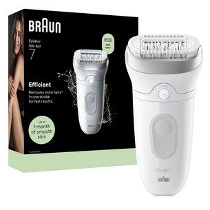 Braun Silk epil 7, Wet & Dry, balta/pelēka - Epilators