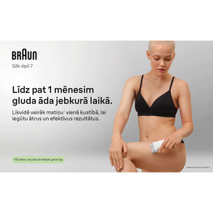 Braun Silk epil 7, Wet & Dry, balta/pelēka - Epilators