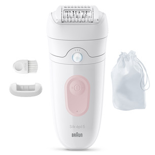 Braun Silk epil 5, Wet & Dry, balta/rozā - Epilators
