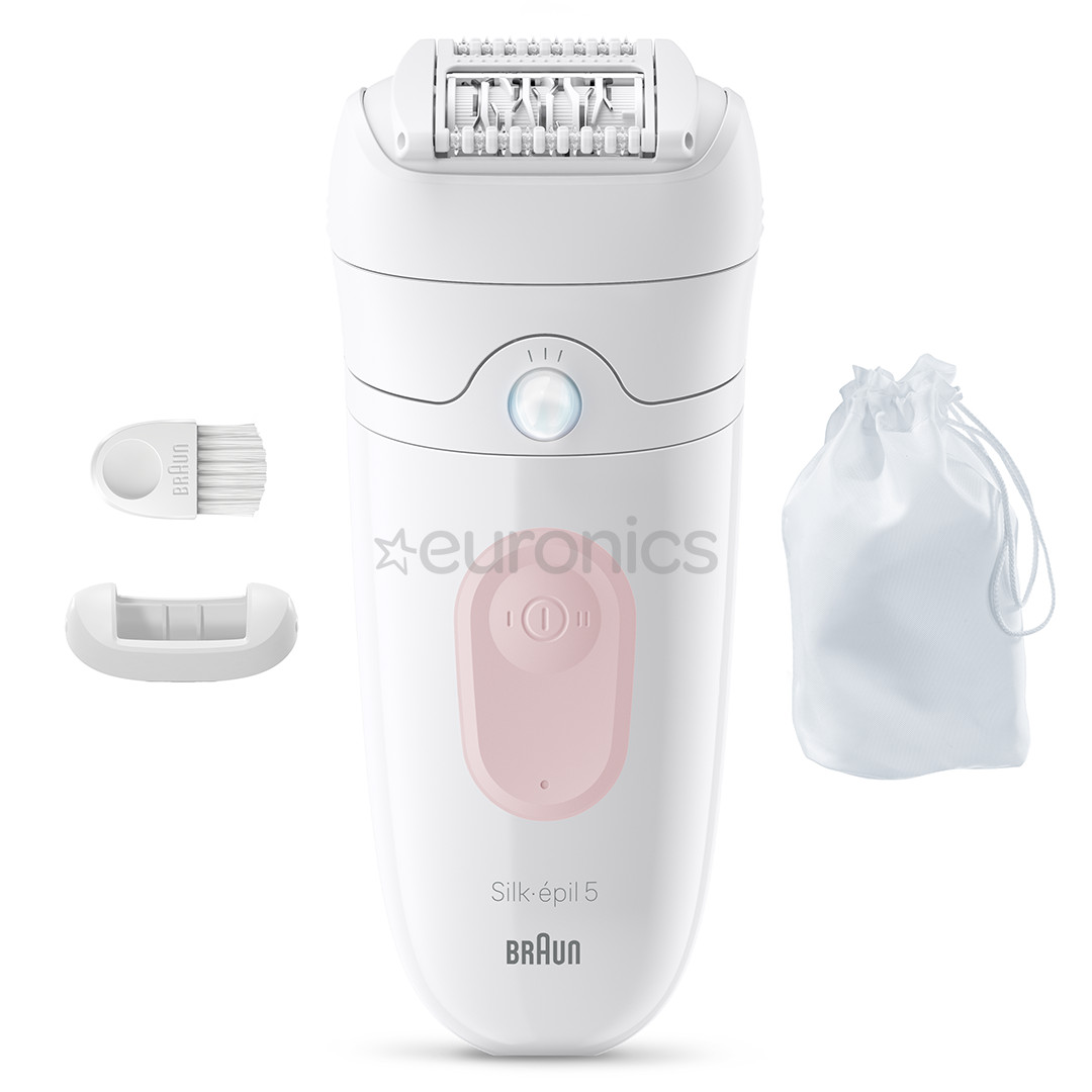 Braun Silk epil 5, Wet & Dry, balta/rozā - Epilators