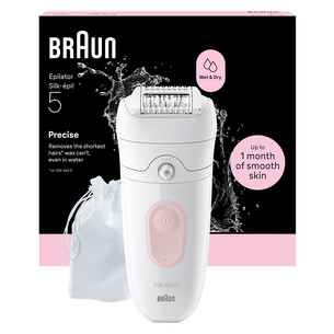 Braun Silk epil 5, Wet & Dry, balta/rozā - Epilators