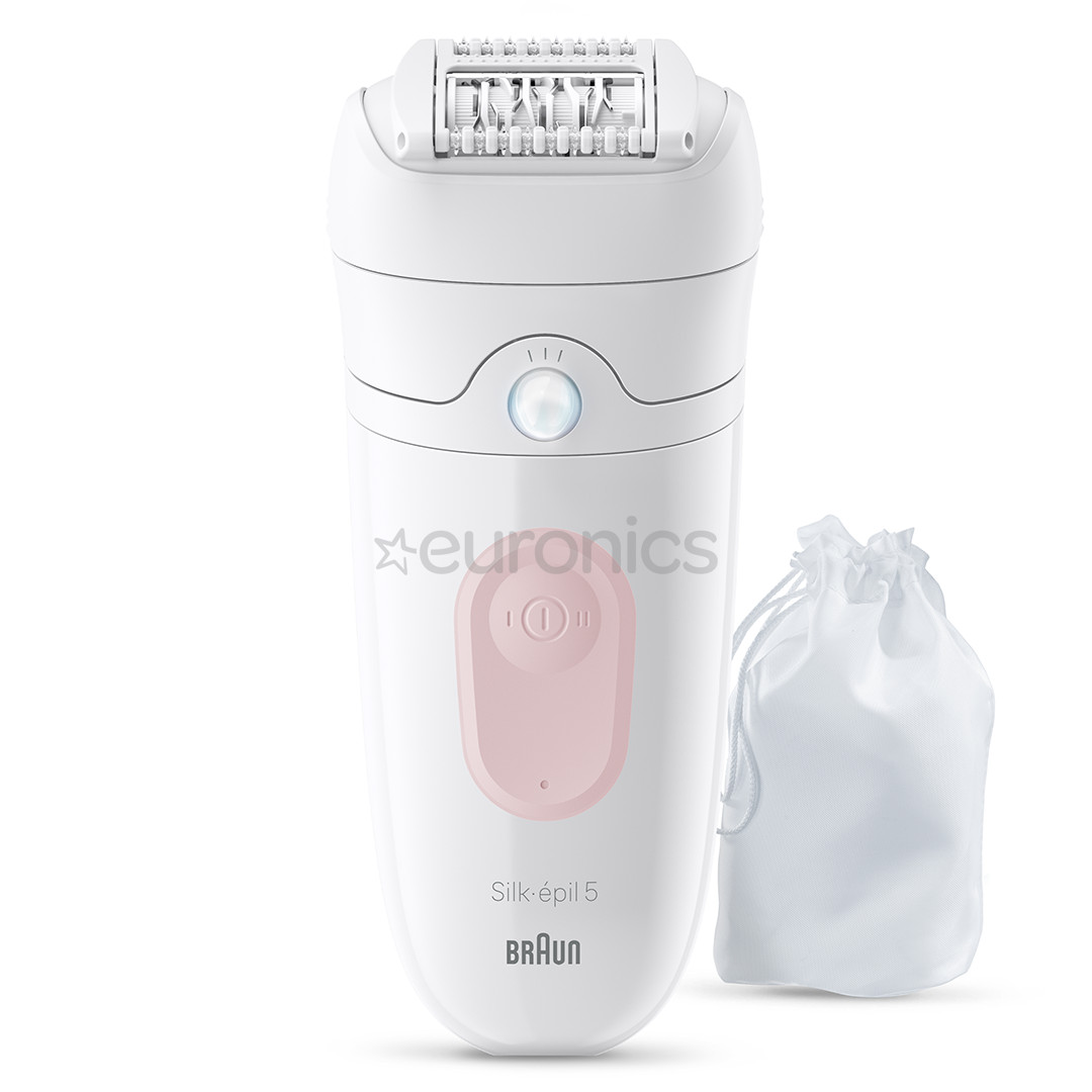 Braun Silk epil 5, Wet & Dry, balta/rozā - Epilators