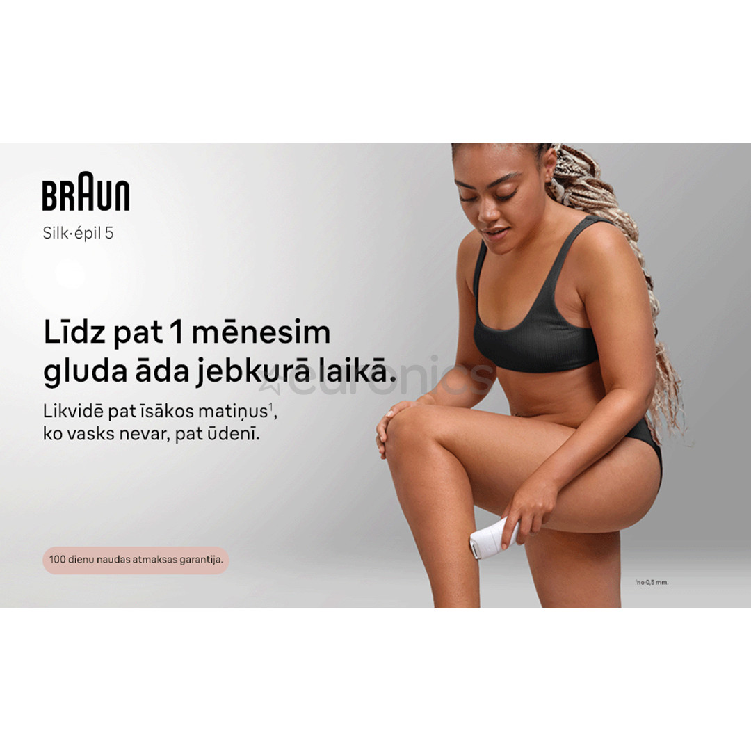 Braun Silk epil 5, Wet & Dry, balta/rozā - Epilators
