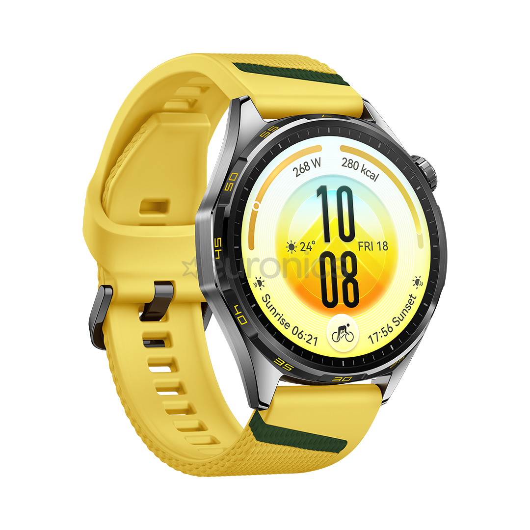 Huawei Watch GT7, 46 mm, nerūsējošā tērauda / dzeltena - Viedpulkstenis