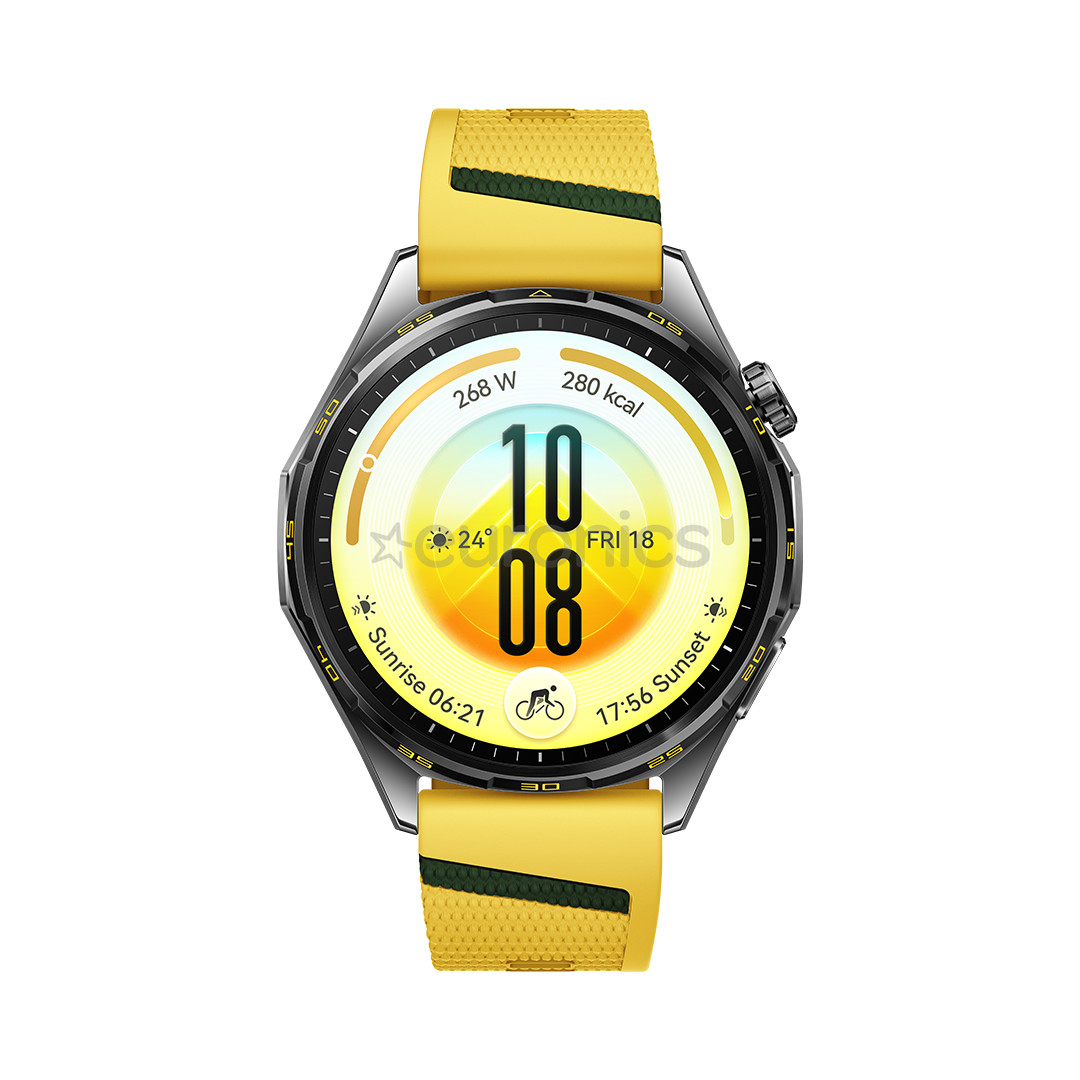 Huawei Watch GT7, 46 mm, nerūsējošā tērauda / dzeltena - Viedpulkstenis