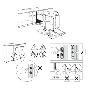 Electrolux 500 Series AirDry, 14 komplekti - Iebūvējama trauku mazgājamā mašīna