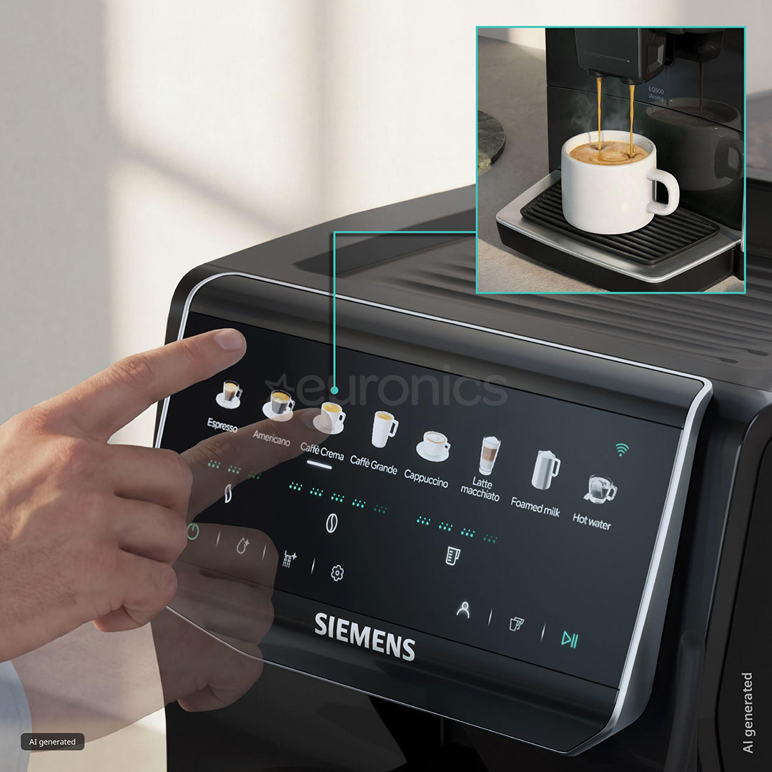 Siemens EQ500 iAroma, melna - Kafijas automāts