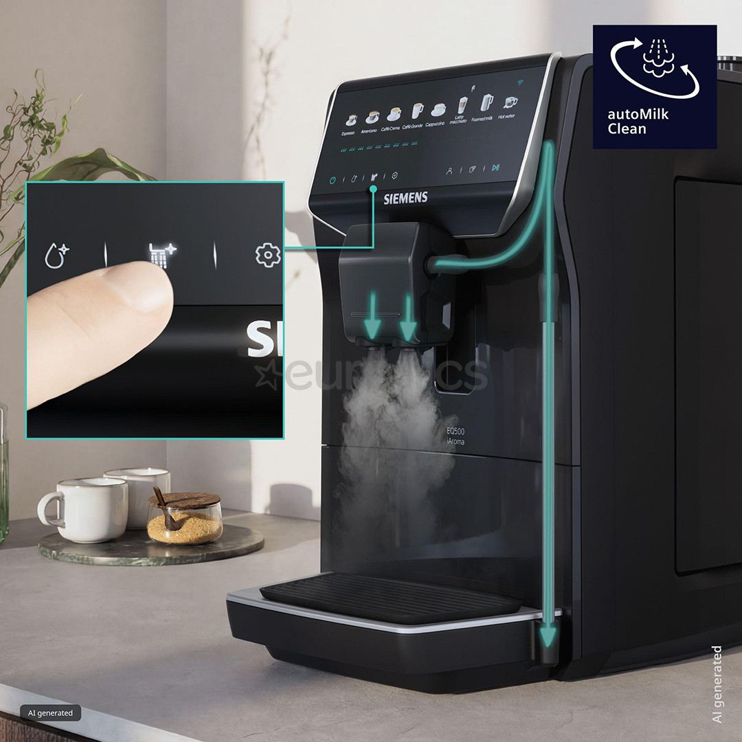 Siemens EQ500 iAroma, melna - Kafijas automāts