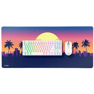 Trust GXT 882 3-in-1 Miami, TKL, US, XXL datorpeles paliktnis, balta - Bezvadu klaviatūra, datorpele un paliktnis
