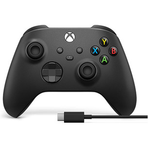 Microsoft Xbox Wireless Controller + USB-C Cable, Xbox One / Series X/S, melna - Bezvadu kontrolieris 196388518265