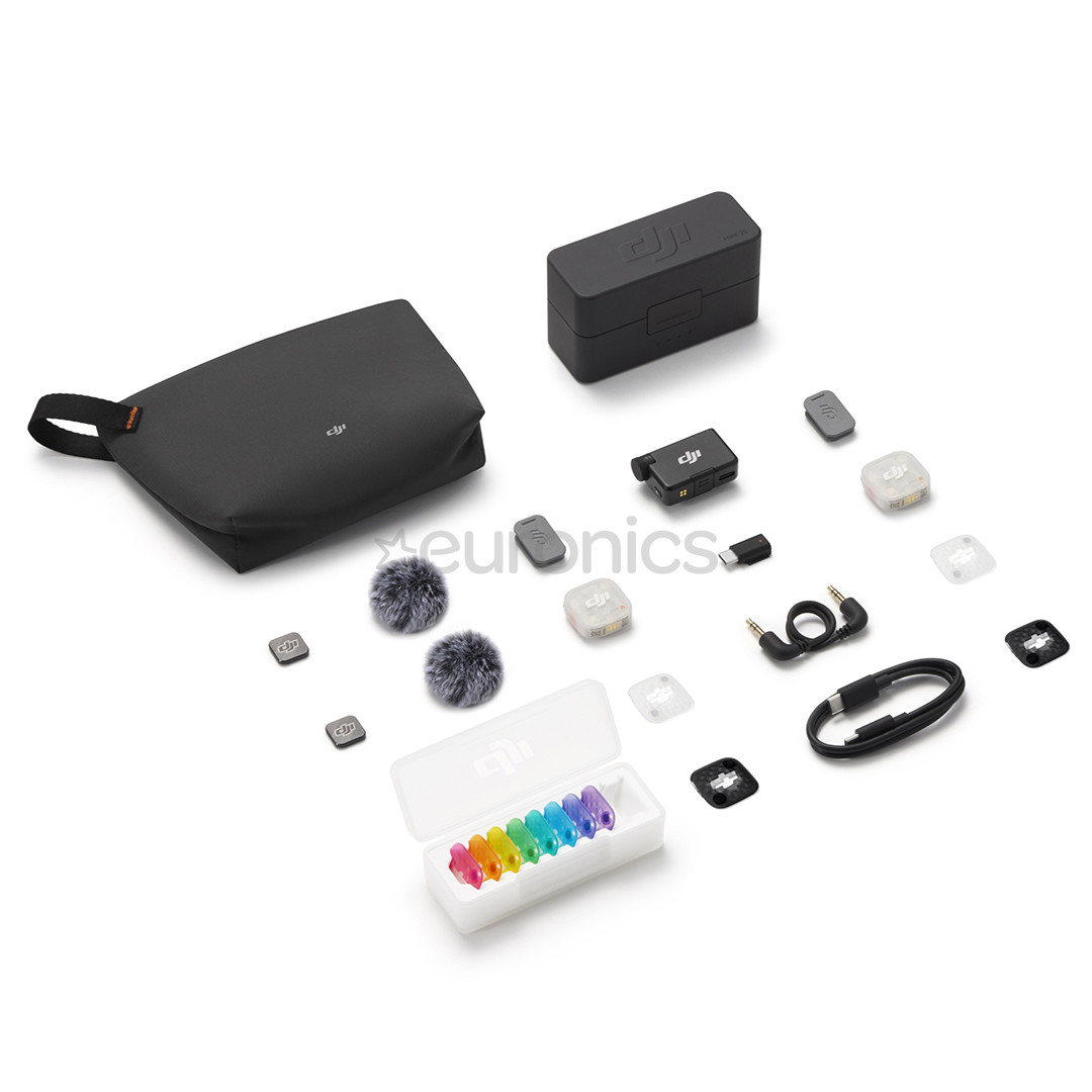 DJI Mic Mini 2S (2 TX + 1 RX + Charging Case), white - Wireless microphone