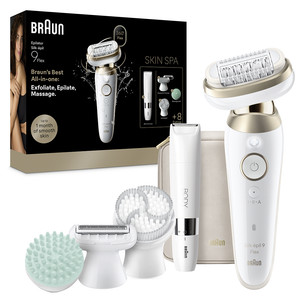 Braun Silk épil 9 Flex SkinSpa, Wet & Dry, white - Epilator SES9-481