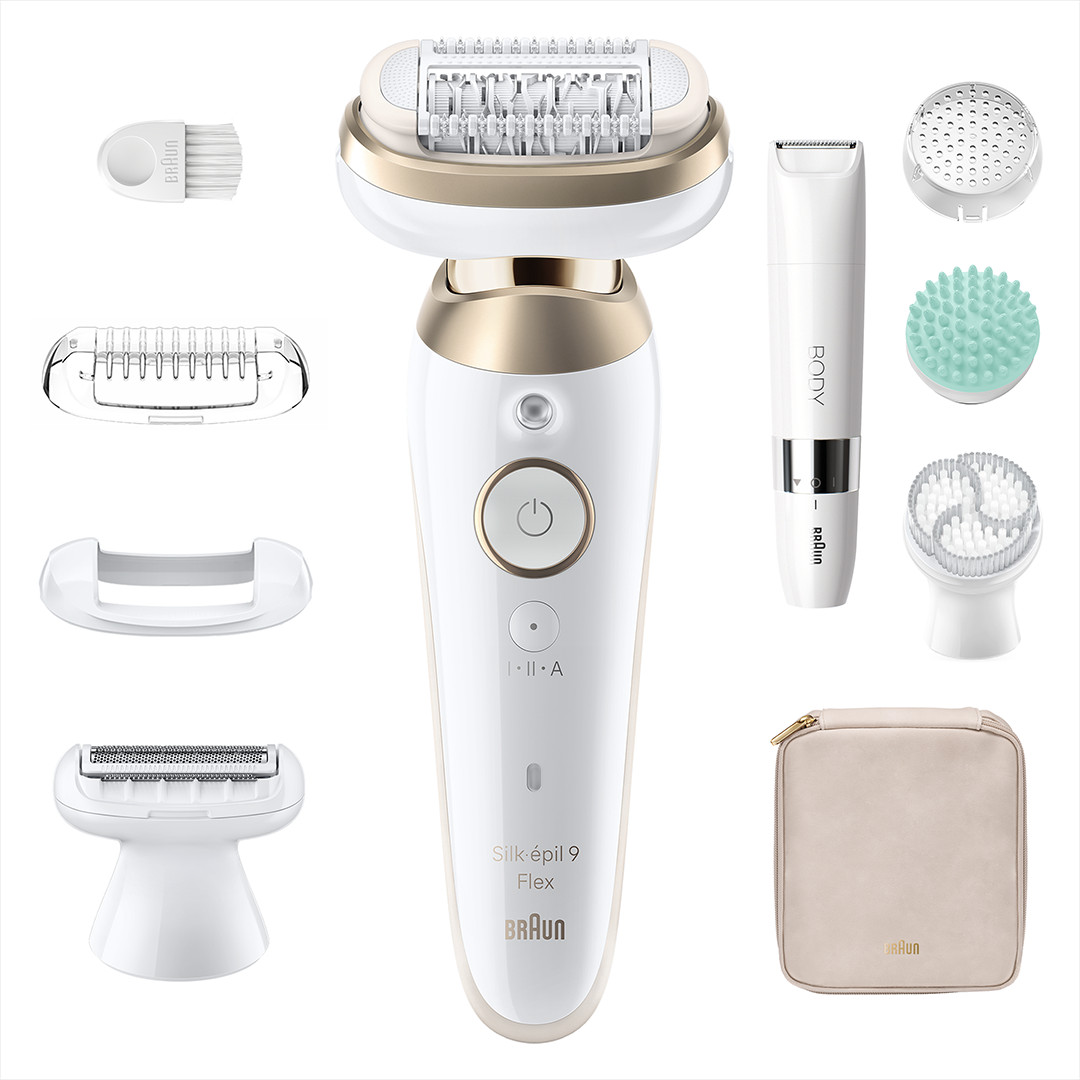 Braun Silk épil 9 Flex SkinSpa, Wet & Dry, white - Epilator