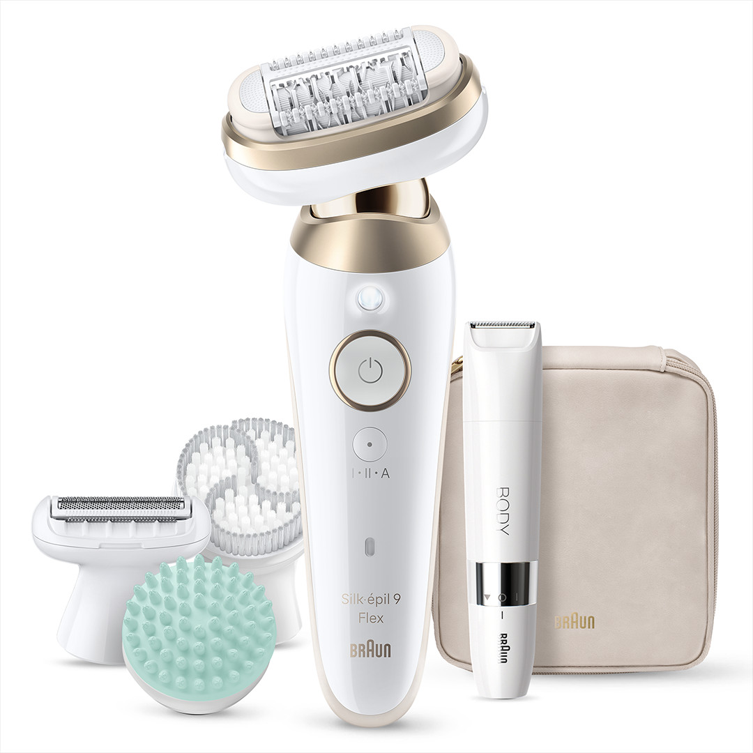 Braun Silk épil 9 Flex SkinSpa, Wet & Dry, white - Epilator
