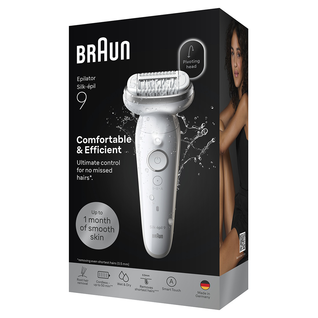 Braun Silk épil 9, Wet & Dry, white - Epilator