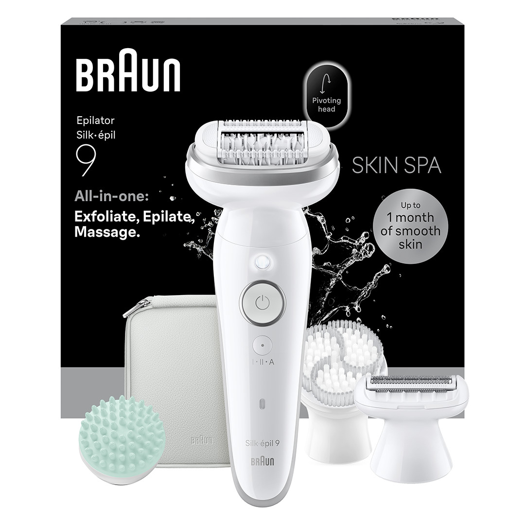 Braun Silk épil 9, Wet & Dry, white - Epilator