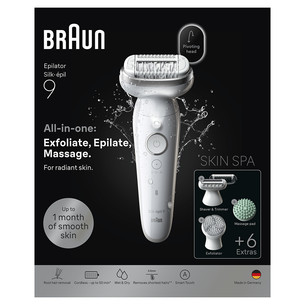 Braun Silk épil 9, Wet & Dry, white - Epilator
