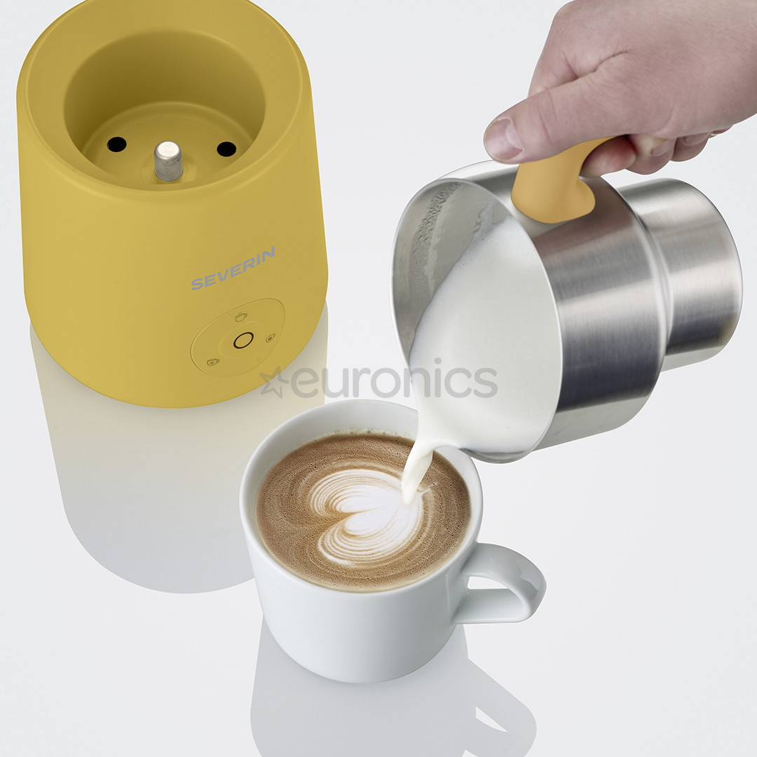 Severin Spuma Lite, 0.4 L, indukcijas, dzeltena - Piena putotājs