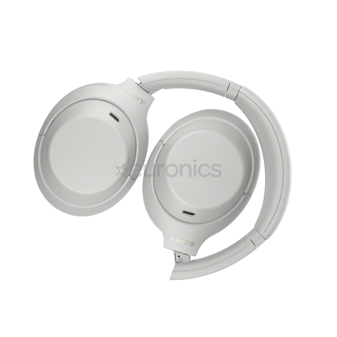 Sony WH-1000XM4C, шумоподавление, серебристый - Беспроводные наушники
