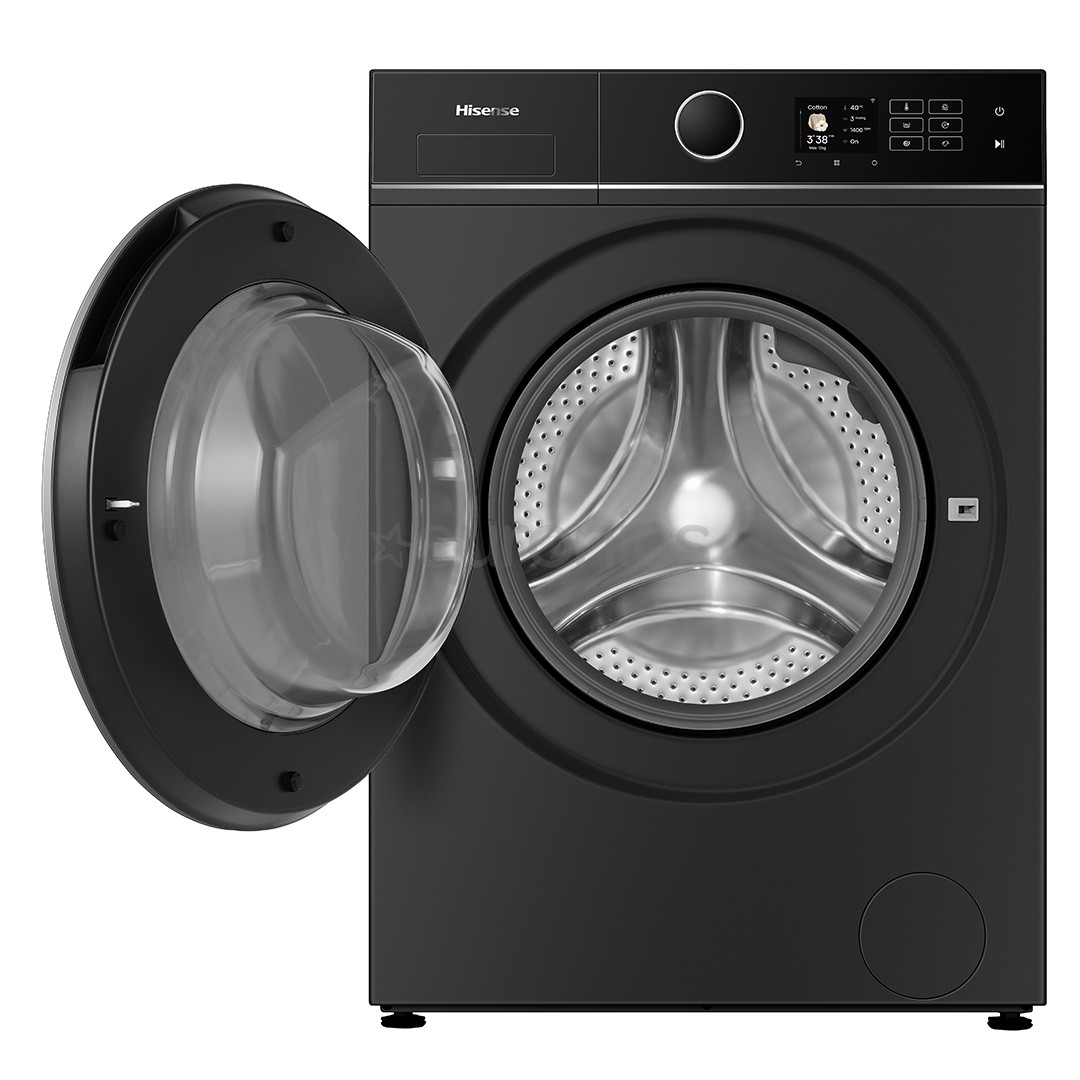 Hisense, 12 kg / 8 kg, depth 59.5 cm, 1400 rpm, black - Washer-Dryer Combo