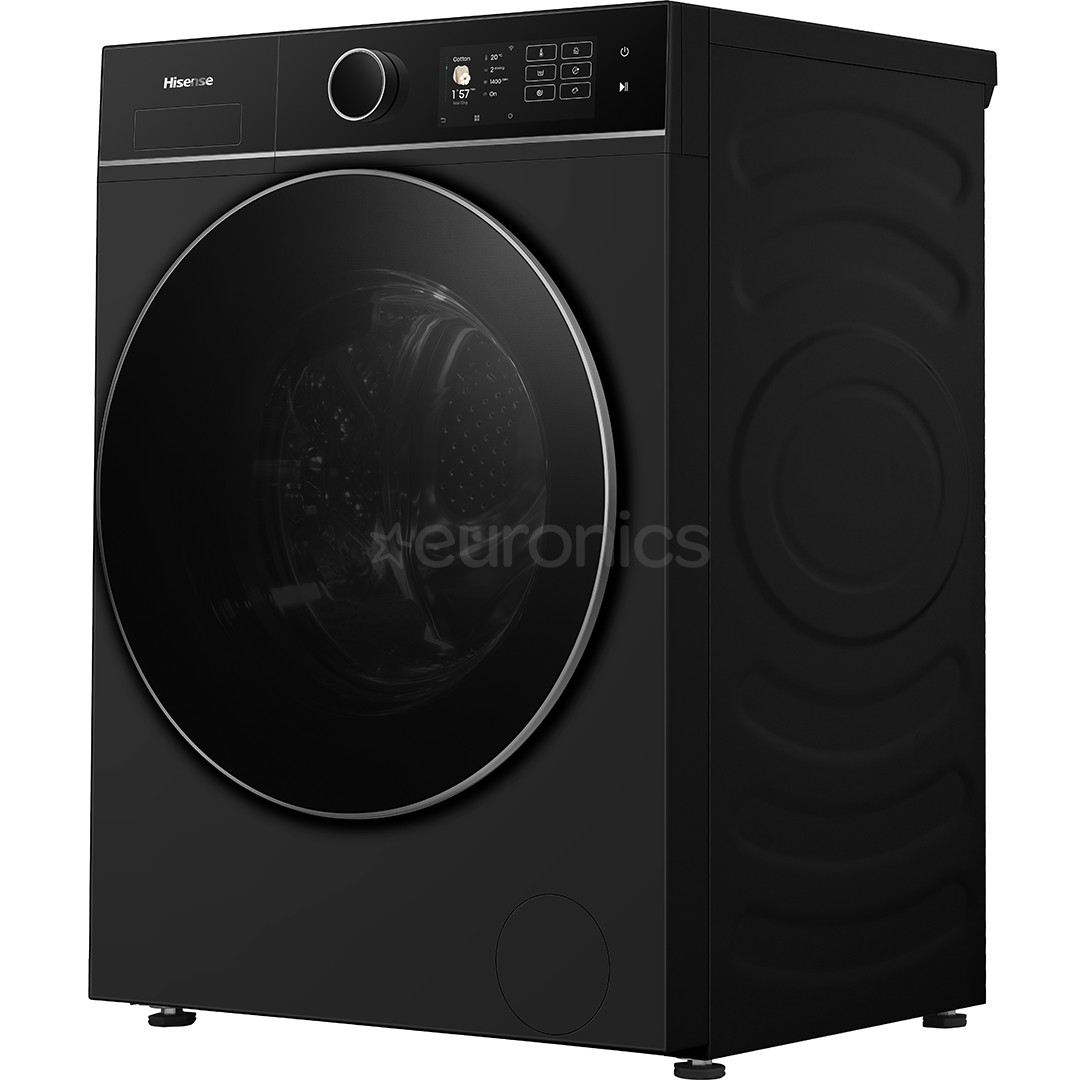 Hisense, 12 kg / 8 kg, depth 59.5 cm, 1400 rpm, black - Washer-Dryer Combo