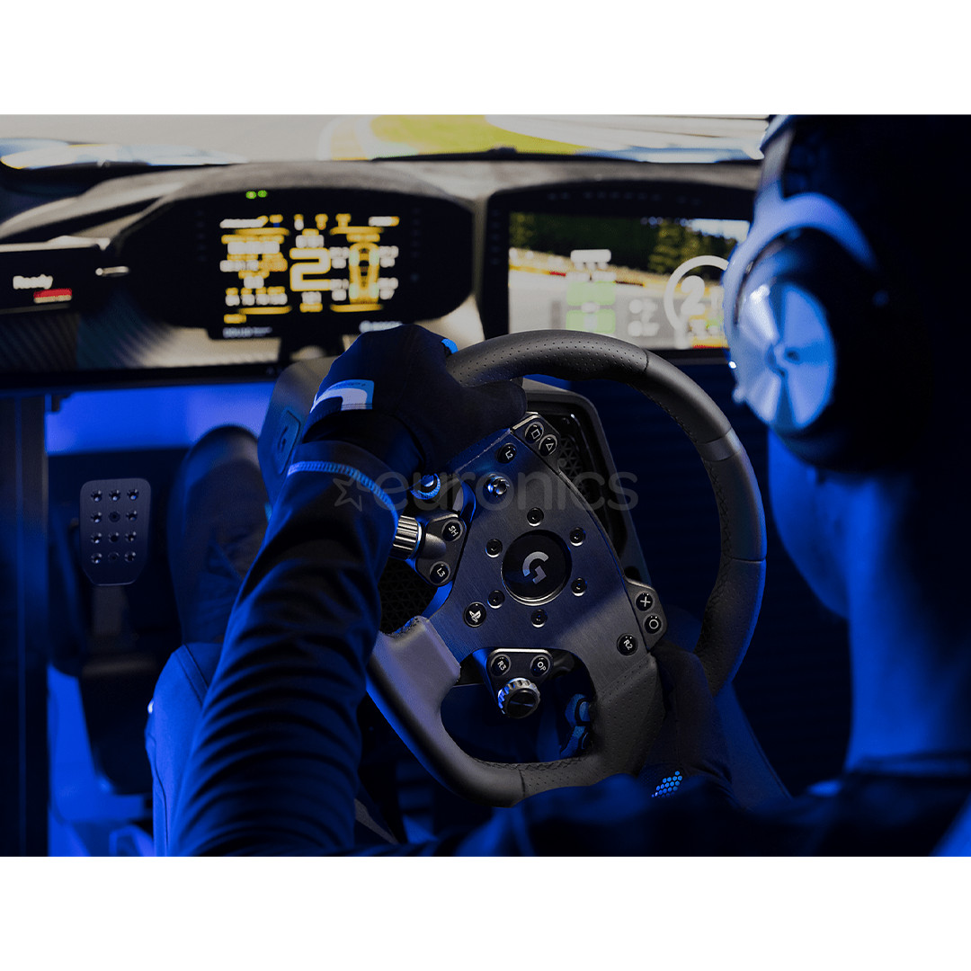 Logitech G Pro Racing Wheel, PC/PlayStation, черный - Комплект с рулем для симулятора