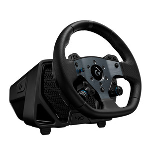 Logitech G Pro Racing Wheel, PC/PlayStation, черный - Комплект с рулем для симулятора