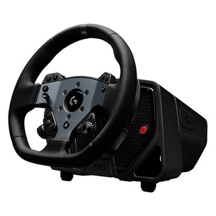 Logitech G Pro Racing Wheel, PC/PlayStation, черный - Комплект с рулем для симулятора